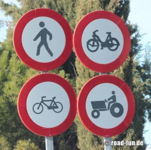 Verbotsschilder Spanien