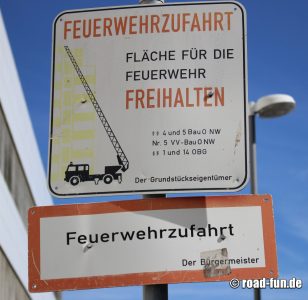 Verkehrsschild Deutschland Feuerwehr Zufahrt