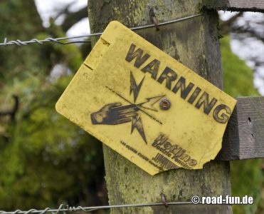 Warningsign England - Elektrozaun