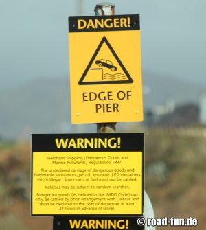 Warningsign England - Hinweise im Hafen 