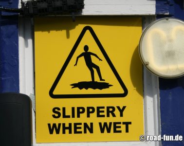 Warningsign England - Rutschgefahr