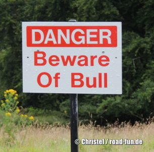 Warningsign Irland - Beware of Bull