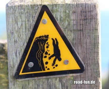 Warningsign Wales - Absturzgefahr